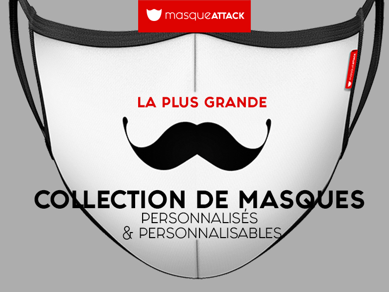 Masque tissu personnalisé avec 2 photos